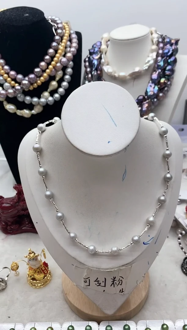 【闪购商品】淡水珍珠颈饰钛钢42