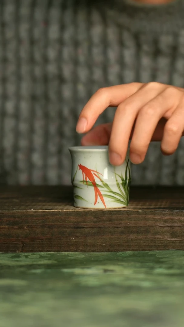 瓷器青诗集手工手绘瓷器