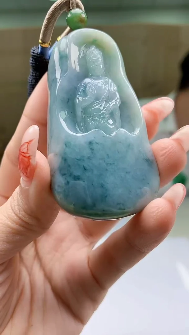 【闪购商品】定制翡翠未镶嵌5028ty-毛货挂件128