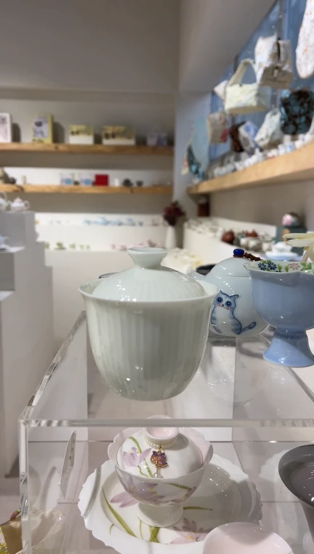 【闪购商品】YC-条纹盖碗 哈哈哈哈微瑕