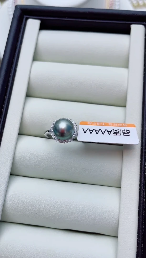 海水珍珠银S925镶嵌戒指W15