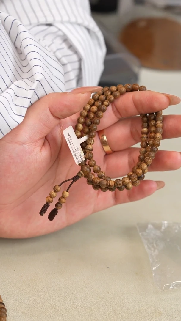 沉香手串柬埔寨菩萨5.5mm长串7+克