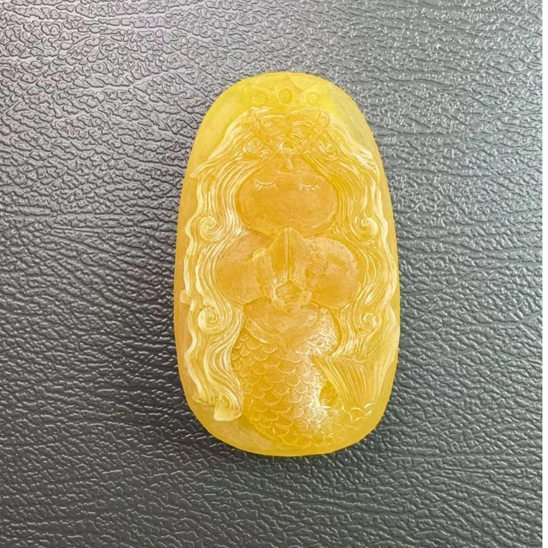 精品俄料美人鱼雕刻件