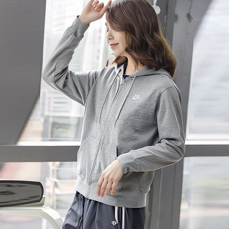 Nike耐克连帽针织外套男装女穿2025新款健身训练服休闲夹克FN3885