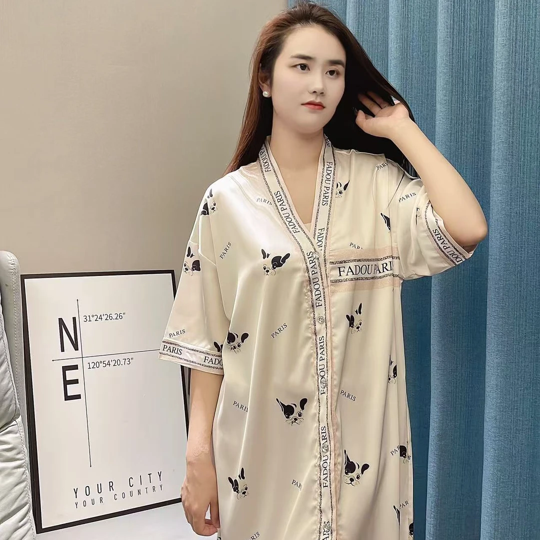 MEIHUISTUDIO/美慧家【法斗睡裙】女款睡裙时尚高定睡衣家居服套装