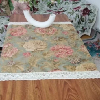 ZN077-39棉麻【80*80】贡缎大牡丹花深绿色桌布茶几布