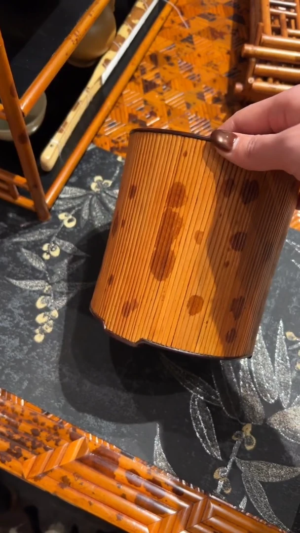 竹湘妃竹笔筒福建妃