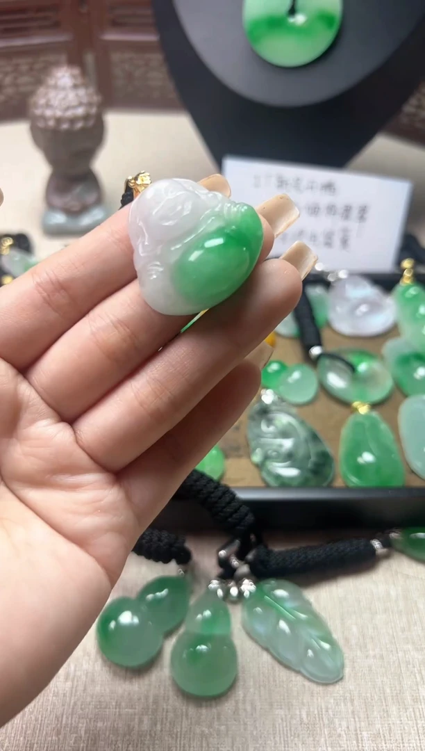 颈饰未镶嵌翡翠所见即所得，一图一物