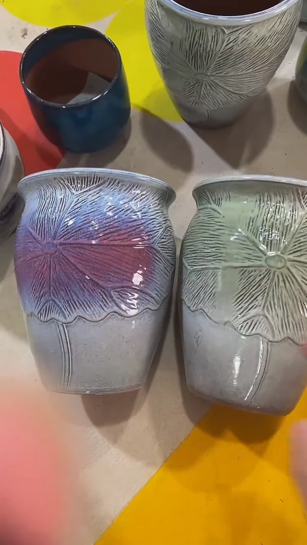 七****雨紫砂花盆高26口20