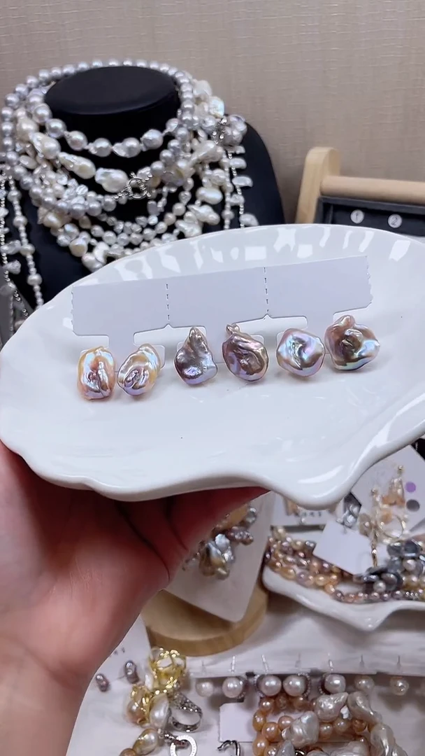 未镶嵌耳饰淡水珍珠【纯恬饰品】（多样性发货发一）