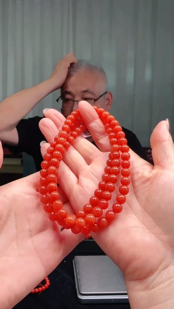 未镶嵌多样性发一件南红玛瑙【顶货】7mm保山原矿滴水洞圆珠单圈