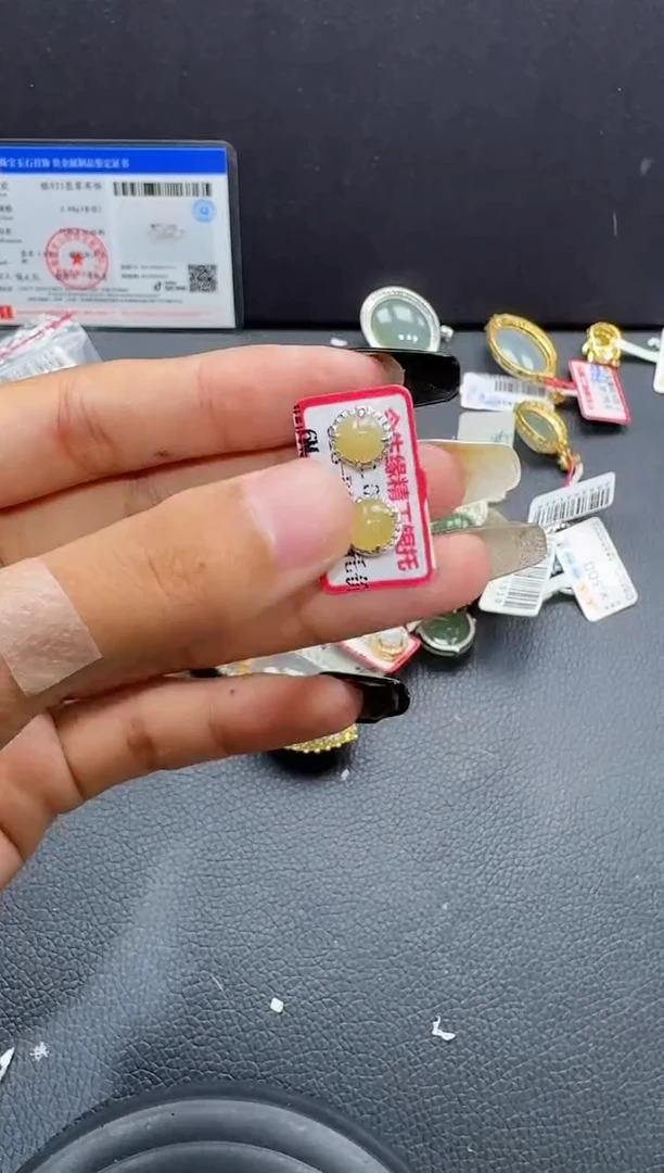 翡翠戒指银S925镶嵌戒指466