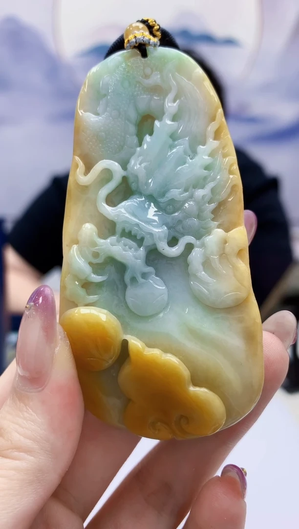 定制翡翠未镶嵌5060jw-毛货挂件40