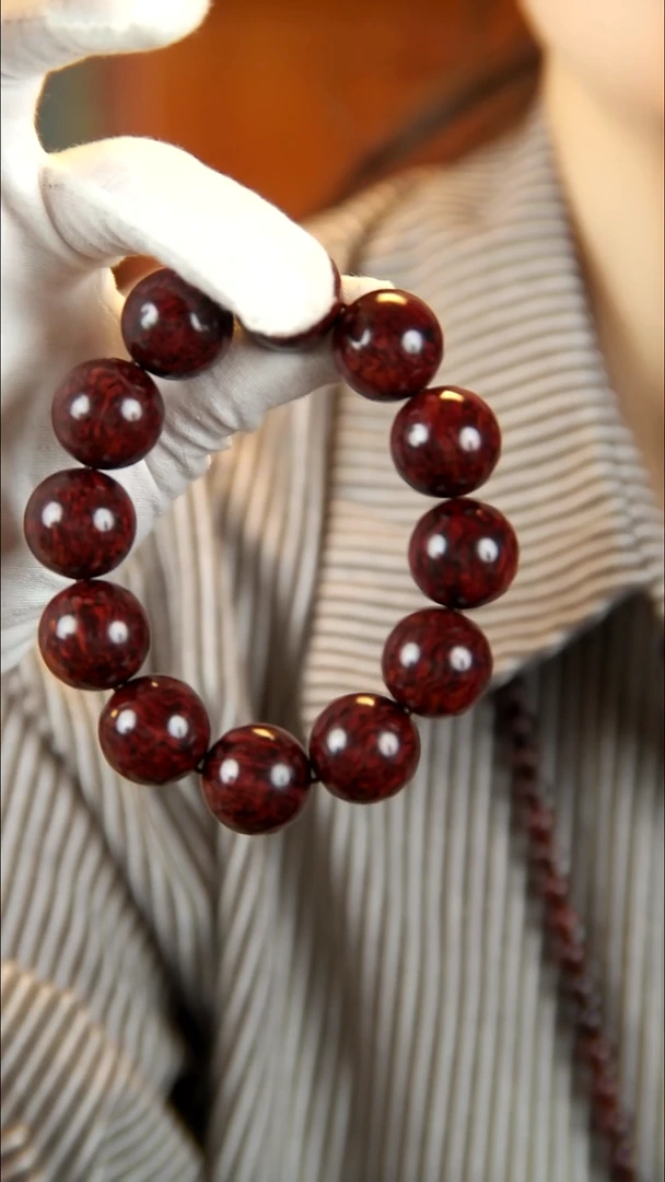 降真香手串/手链新*建海南红降土埋玉化料2.0手串