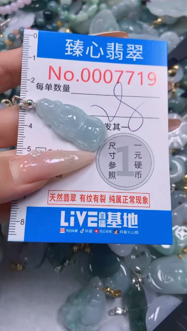 翡翠未镶嵌颈饰含绳0007719