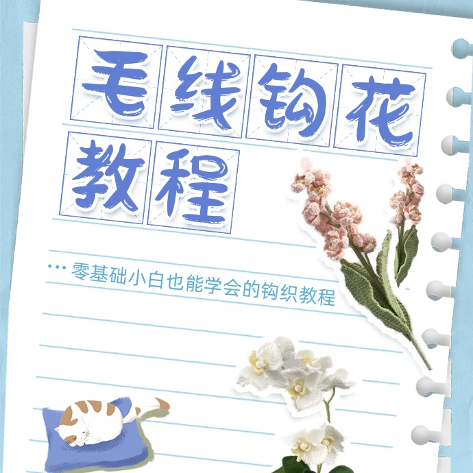 各种毛线钩花一（海豚版）