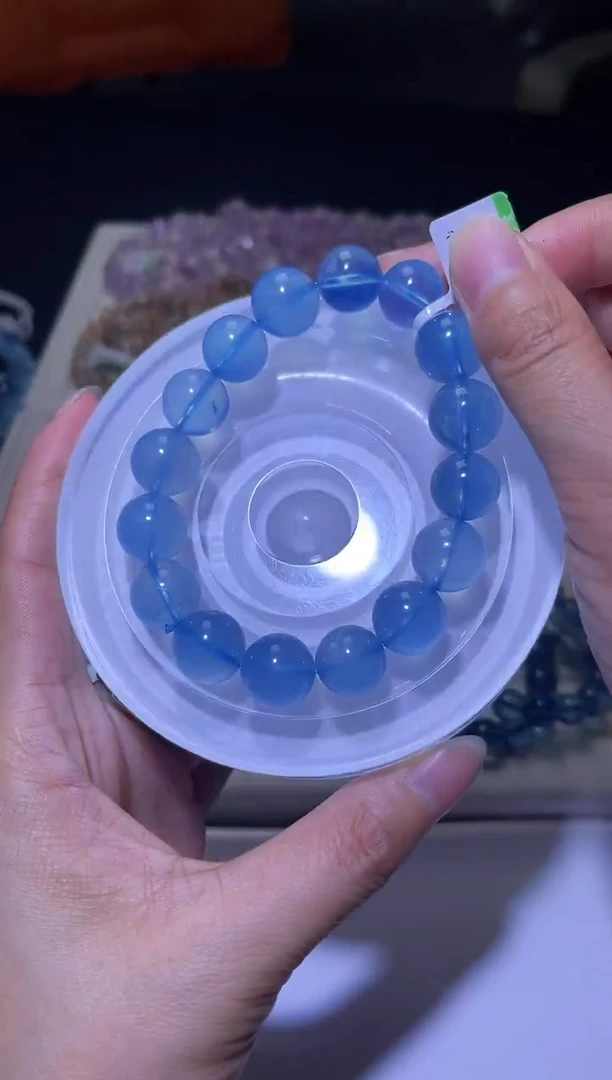 1海蓝宝石（处理）J029-13mm海蓝宝单圈-多样性发其一