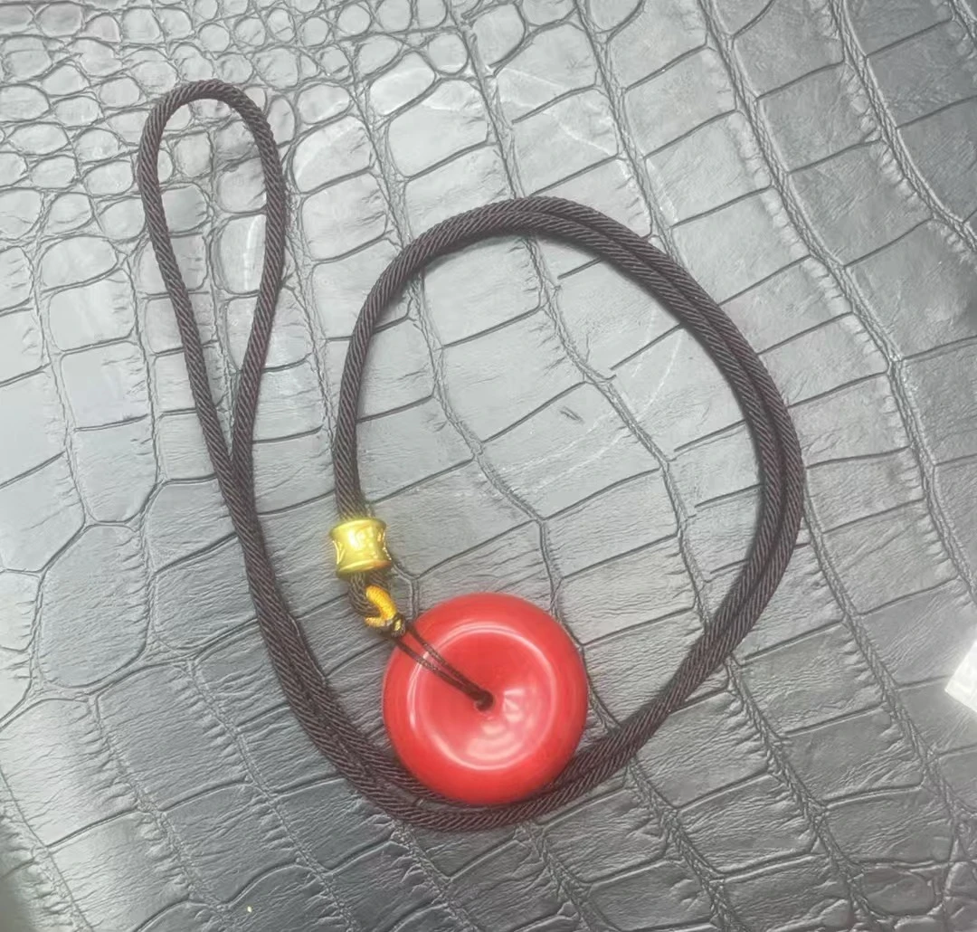 A303红色平安扣吊坠男女同款时尚百搭