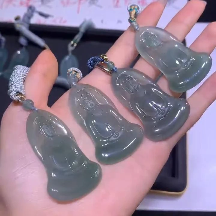 【逍遥】天然A货翡翠观音吊坠*705/122/多样性发/1件