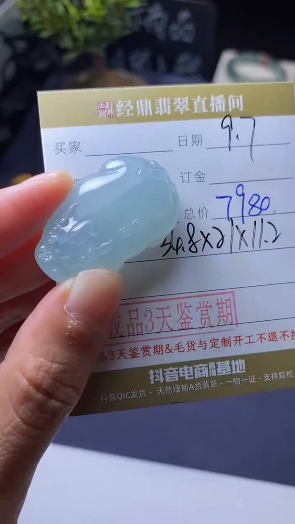 颈饰未镶嵌翡翠吊坠