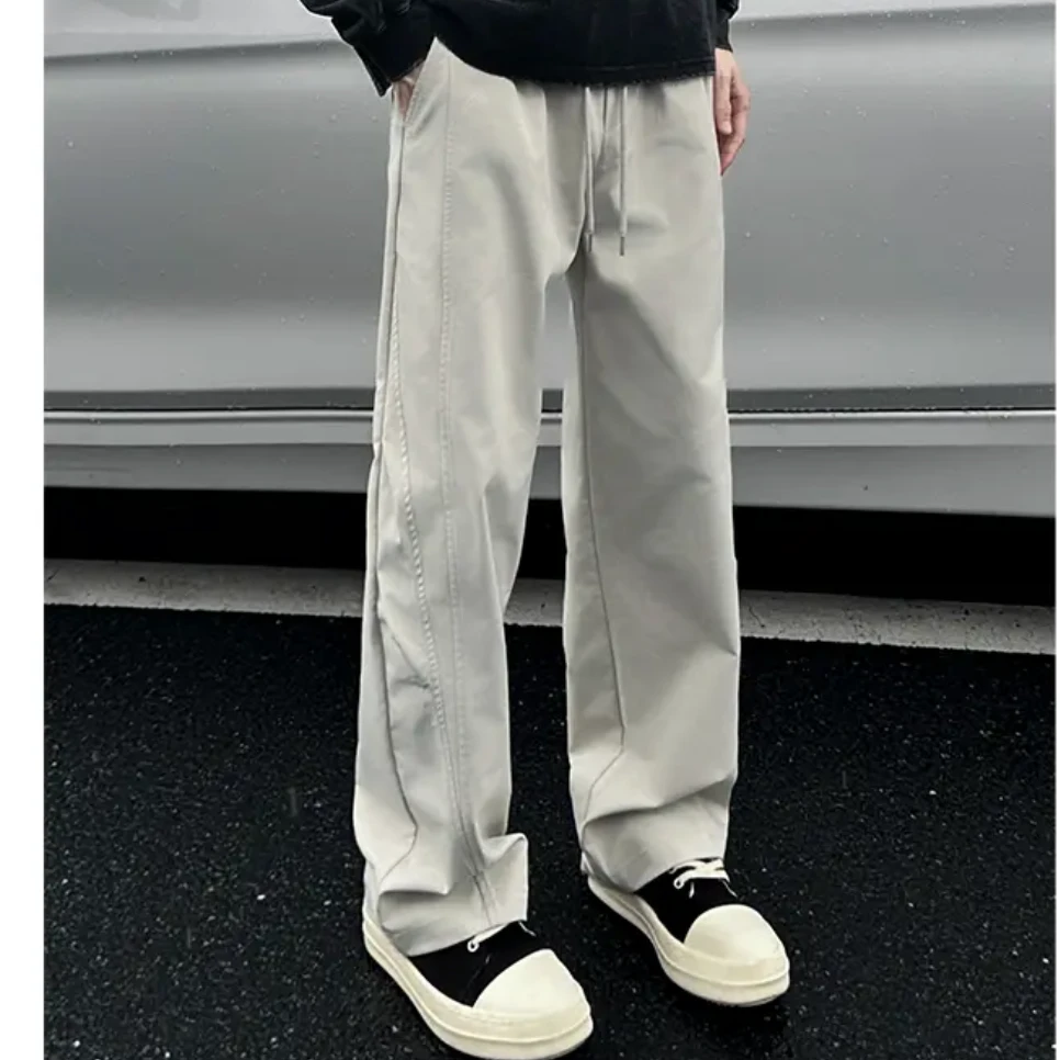 秋冬新款水洗休闲裤男士裤子直筒简约潮基础男裤百搭