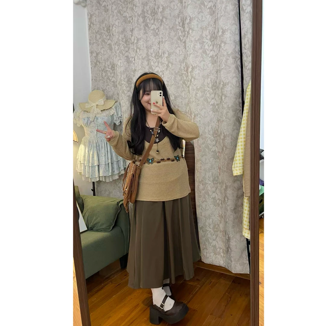 秋季流行风格美拉德韩系穿搭长袖连衣裙秋装女新款2098