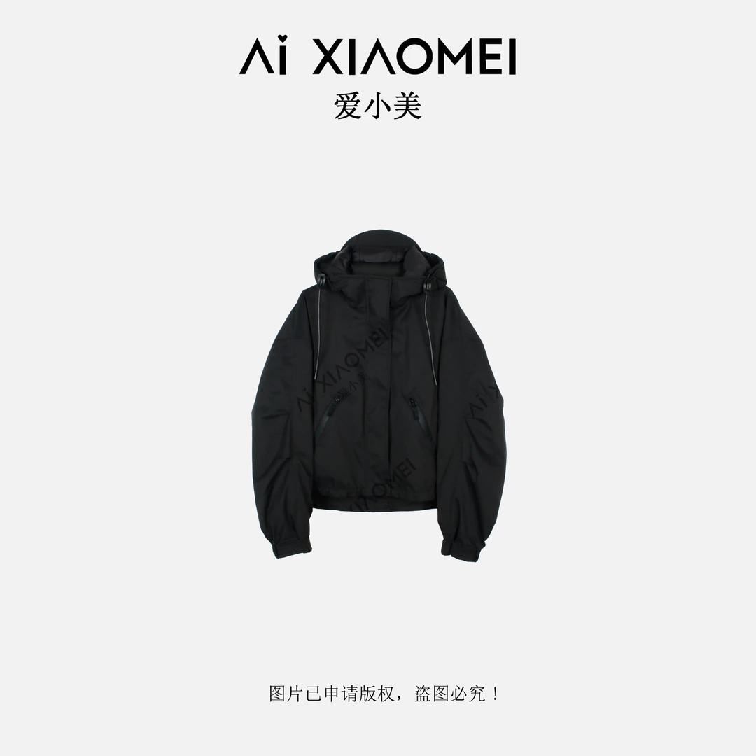Aixiaomei/爱小美连帽保暖三防轻运动冲锋90白鸭绒羽绒服WT-1310
