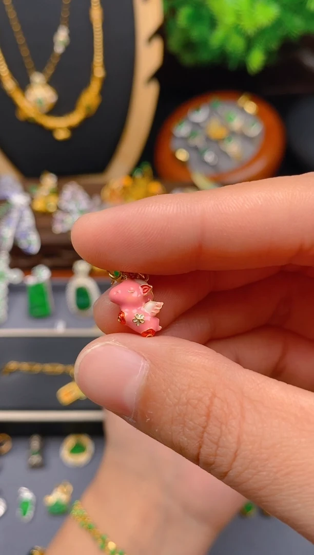 【闪购商品】翡翠吊坠(不含链)银S925镶嵌独角兽