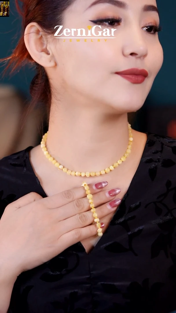 【闪购商品】琥珀颈饰未镶嵌天然琥珀儿童款