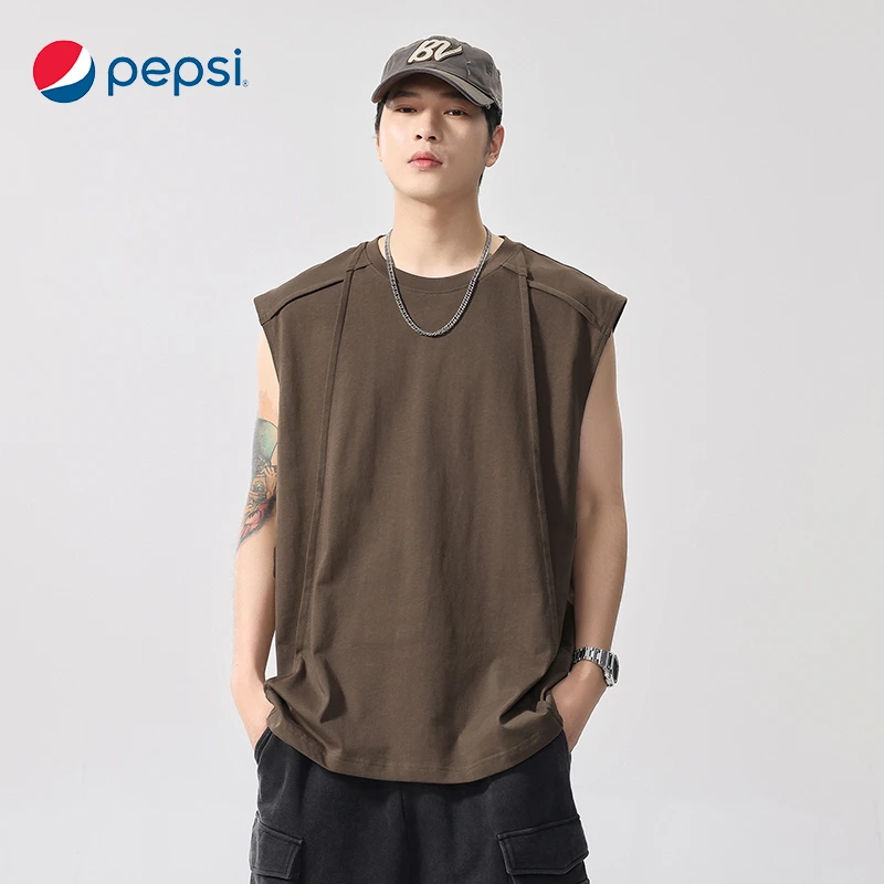 Pepsi百世男士夏季透气健身背心速干休闲背心运动无袖t恤潮流背心