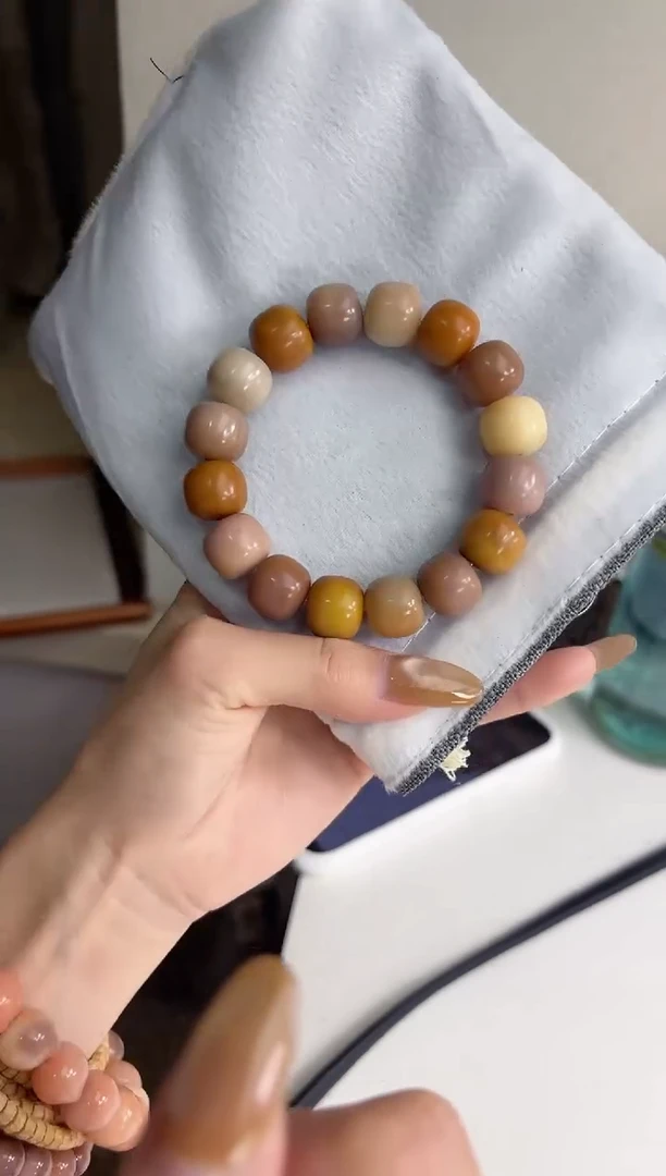 手串菩提根/象牙果沐d54紫美人干磨桶珠13*15mm手串