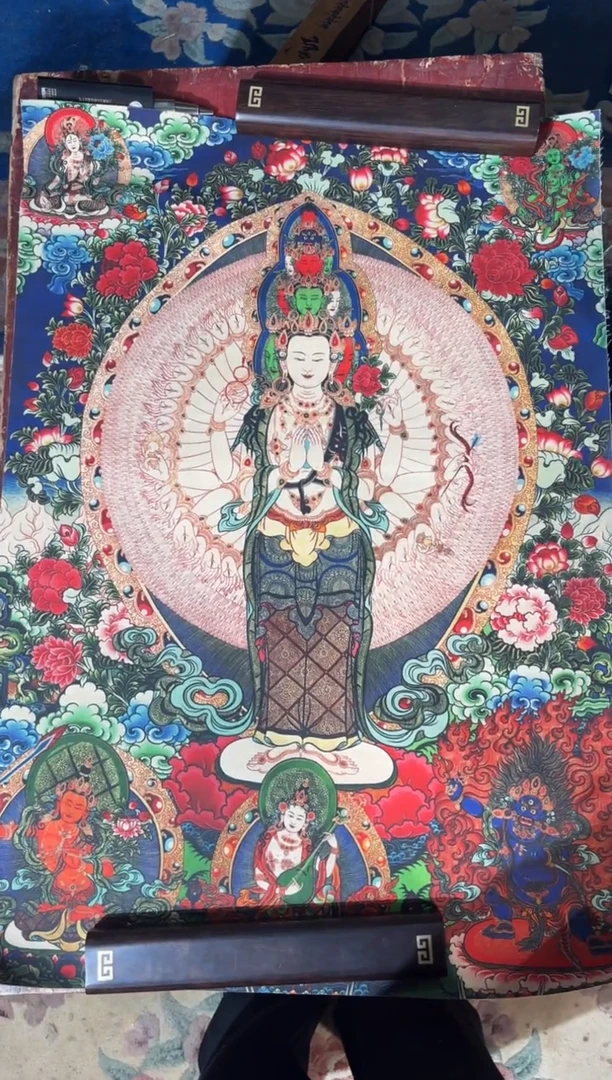 卷轴画龙妹的唐卡tk16