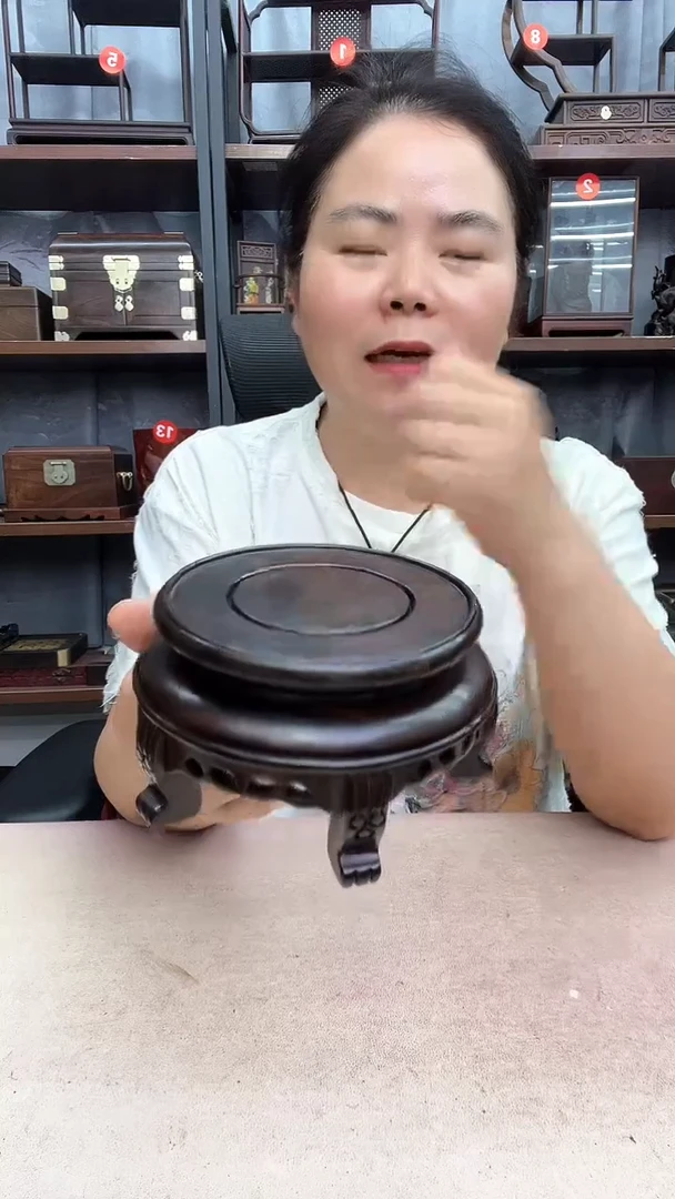 鸡翅木类端景台小李子红木工艺品2770