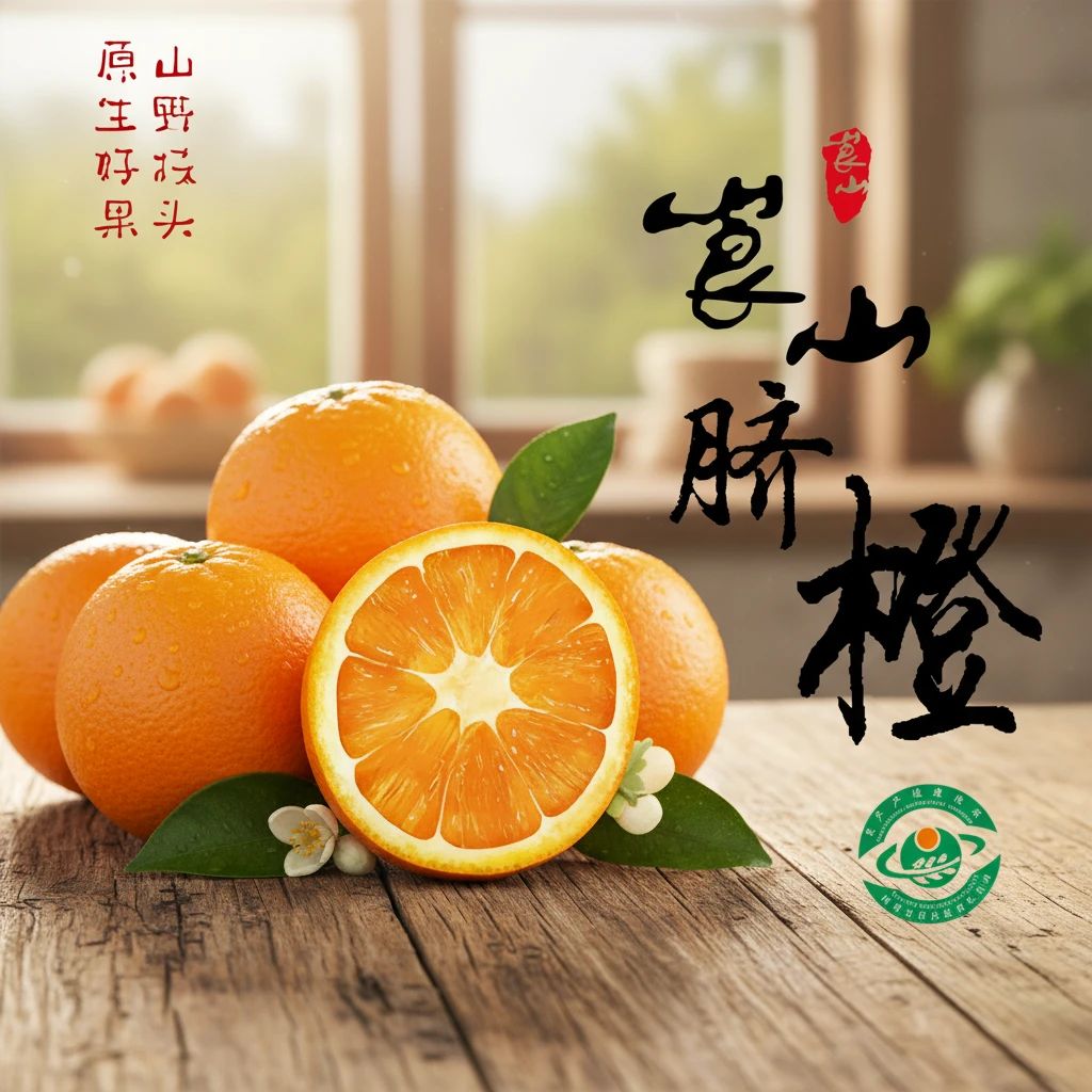 湖南崀山脐橙现摘新鲜手剥橙子