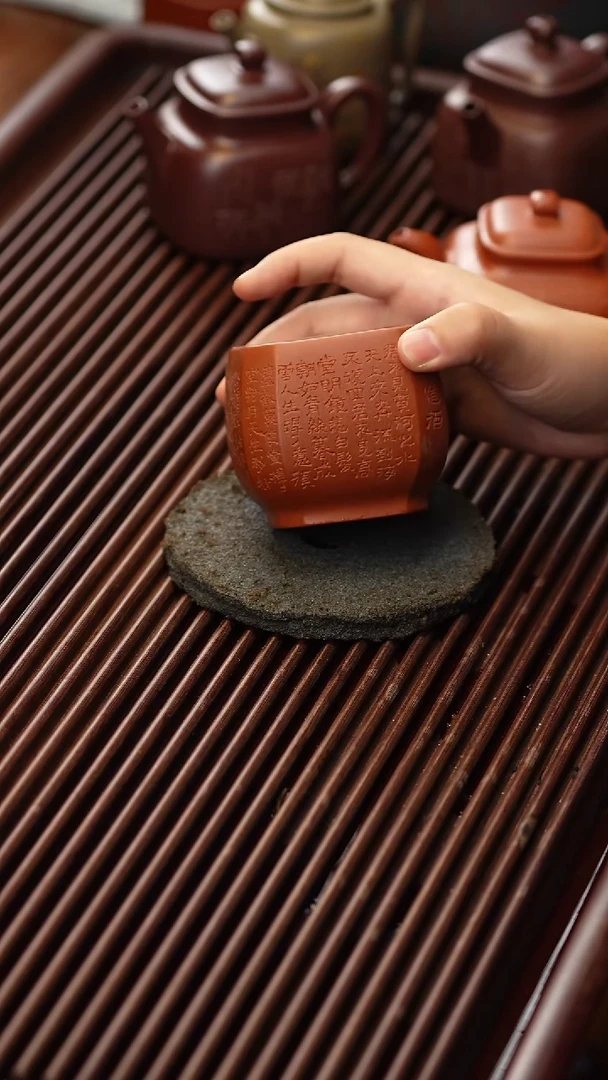 茶杯紫砂非遗茶器-将进酒