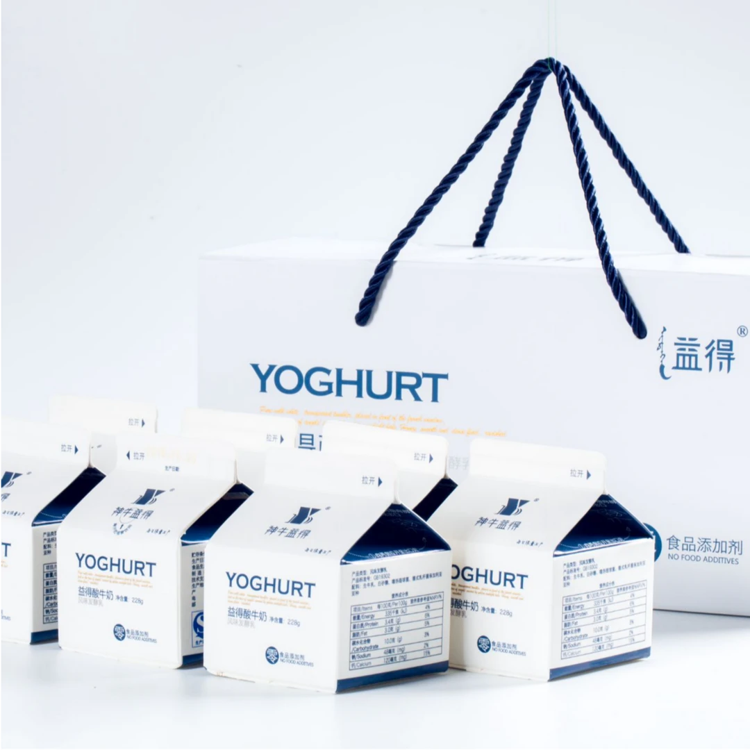 好奶源自内蒙古，神牛益得零添加酸牛奶、巴氏杀菌鲜牛奶，香醇细腻