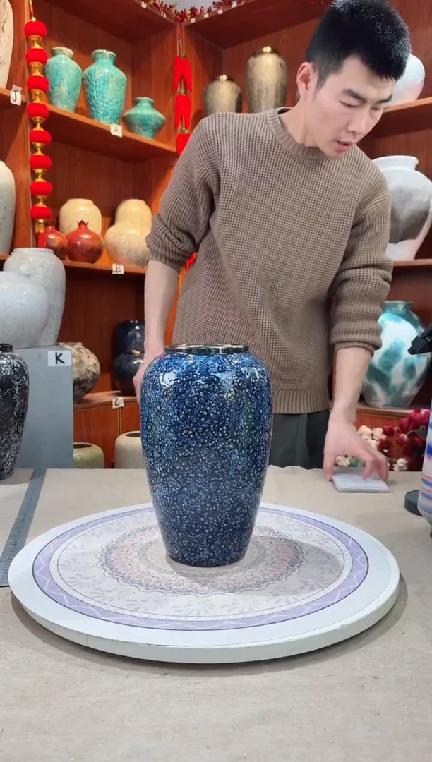 【闪购商品】瓶陶瓷花瓶 无花紫水晶中号