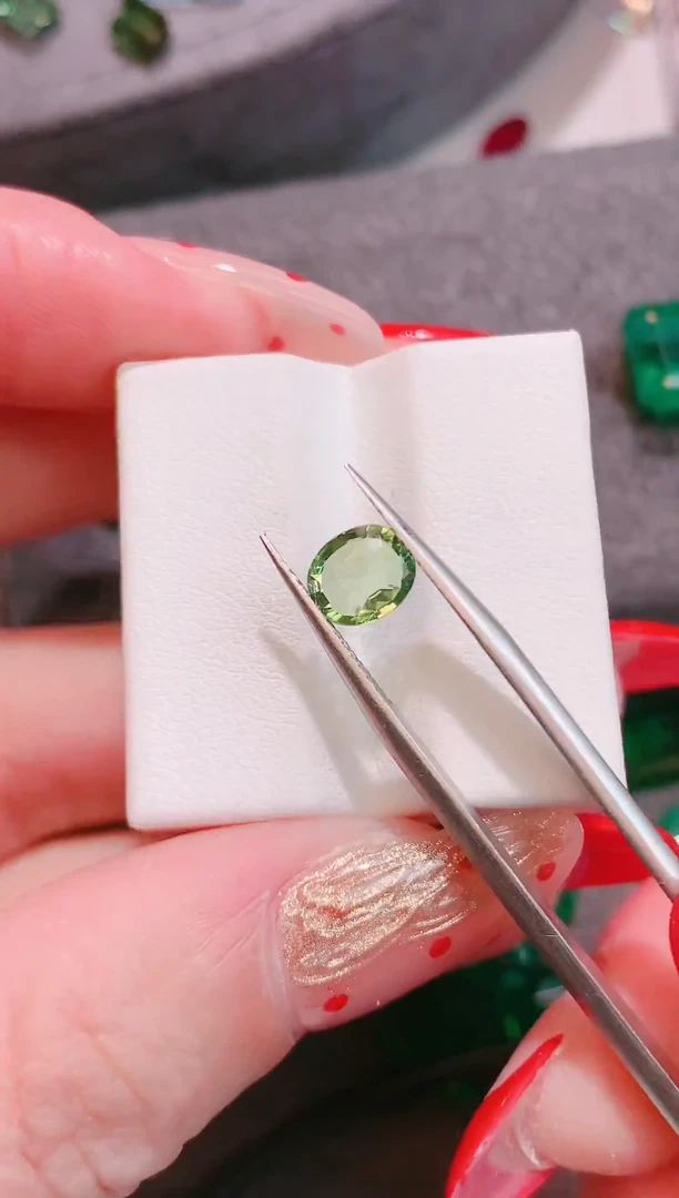 未镶嵌珠宝半成品碧玺微漏底0.89ct