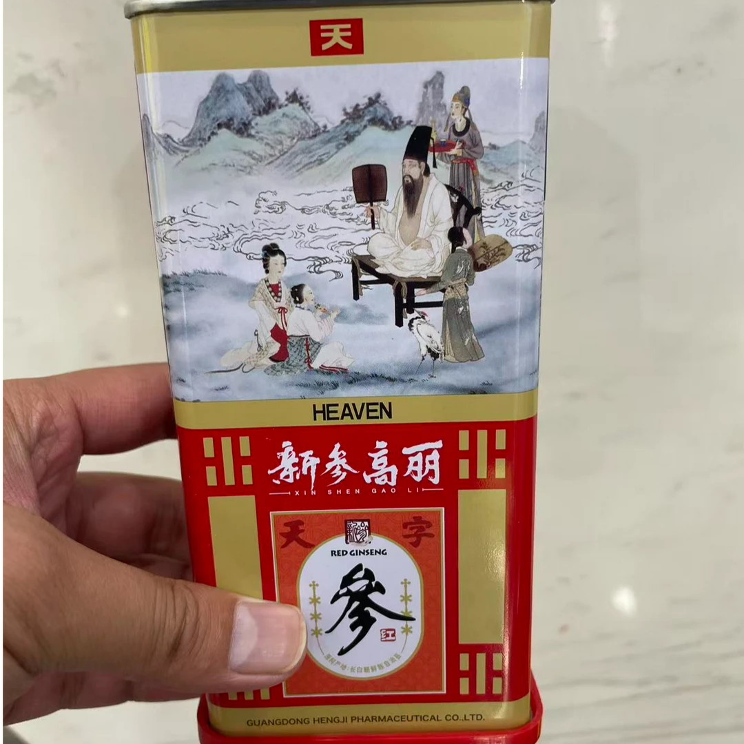 铁盒装高丽红参条天字别直参37.5克铁盒装