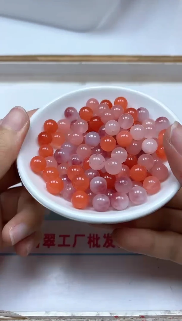 玛瑙/玉髓散珠未镶嵌B566 非洲盐源8mm25个9.9元