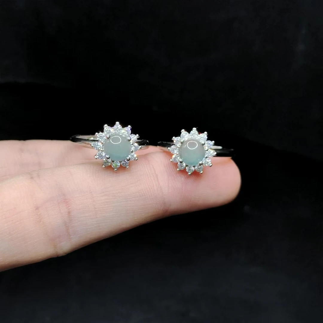 【老三珠宝】翡翠蛋面戒指X21【多样性发其一】约6mm