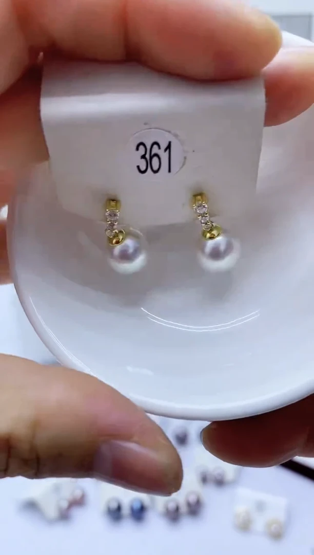 【闪购商品】淡水珍珠耳饰银S925镶嵌361