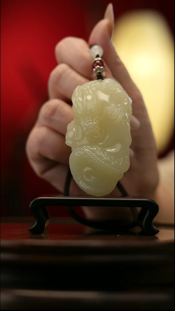 玉【祥龙纳瑞】天然玉石手把件