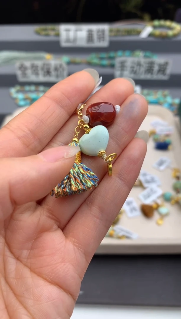 银S925镶嵌提溜南红玛瑙茜.E79