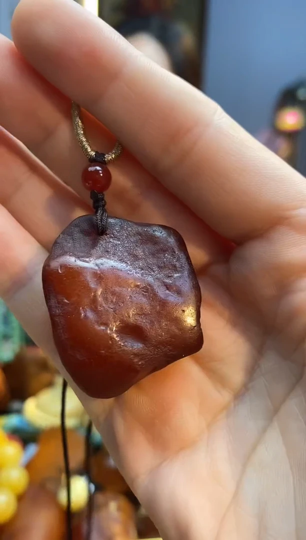 琥珀颈饰未镶嵌吊坠