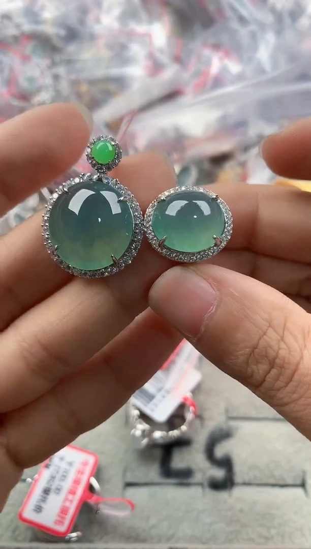 银S925镶嵌戒指翡翠10              1