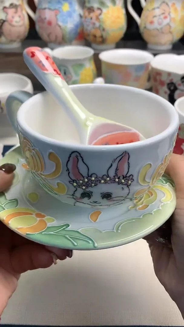 一味*手绘*秋日系列咖啡杯