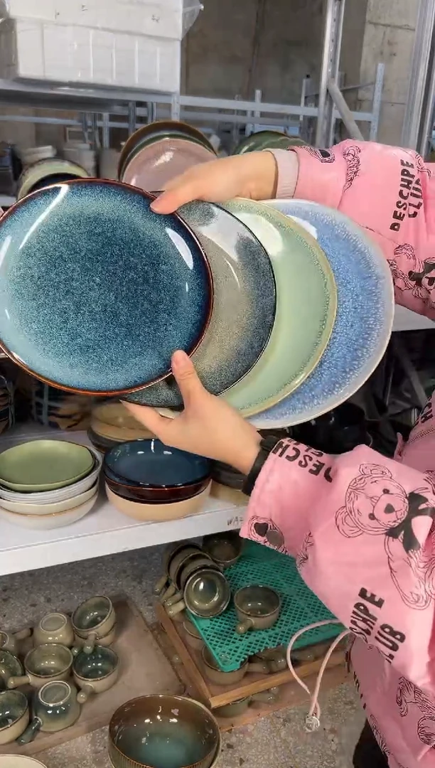 陶瓷外贸尾货瑕疵满20包邮X4小盘
