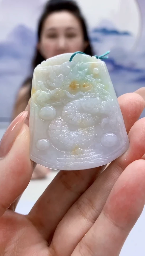 翡翠未镶嵌颈饰4989MM-jj挂件3