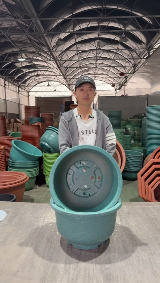【闪购商品】复合40口铝塑龙盆绿色5个有孔